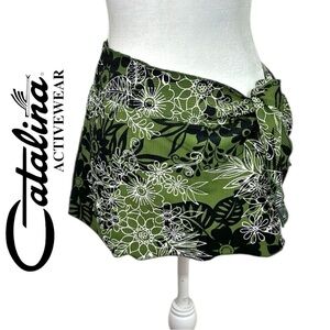 🌸Catalina Activewear- Green Floral Swimsuit Wrap- Size L 12/14